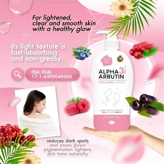Alpha Arbutin 3+ Plus Collagen Body Lotion Deep White Essence (495ml)