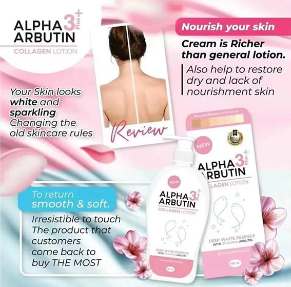 Alpha Arbutin 3+ Plus Collagen Body Lotion Deep White Essence (495ml)